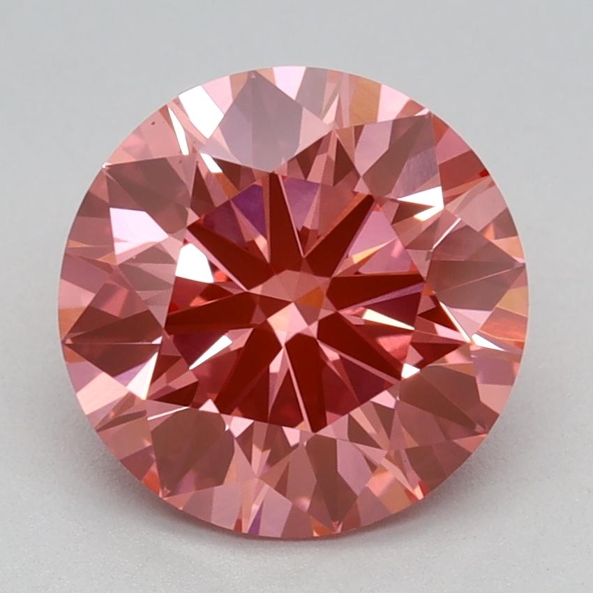 2.01 Ct. Fancy Vivid Pink Round Lab Grown Diamond