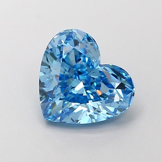 1.59 Ct. Fancy Vivid Blue Heart Lab Grown Diamond