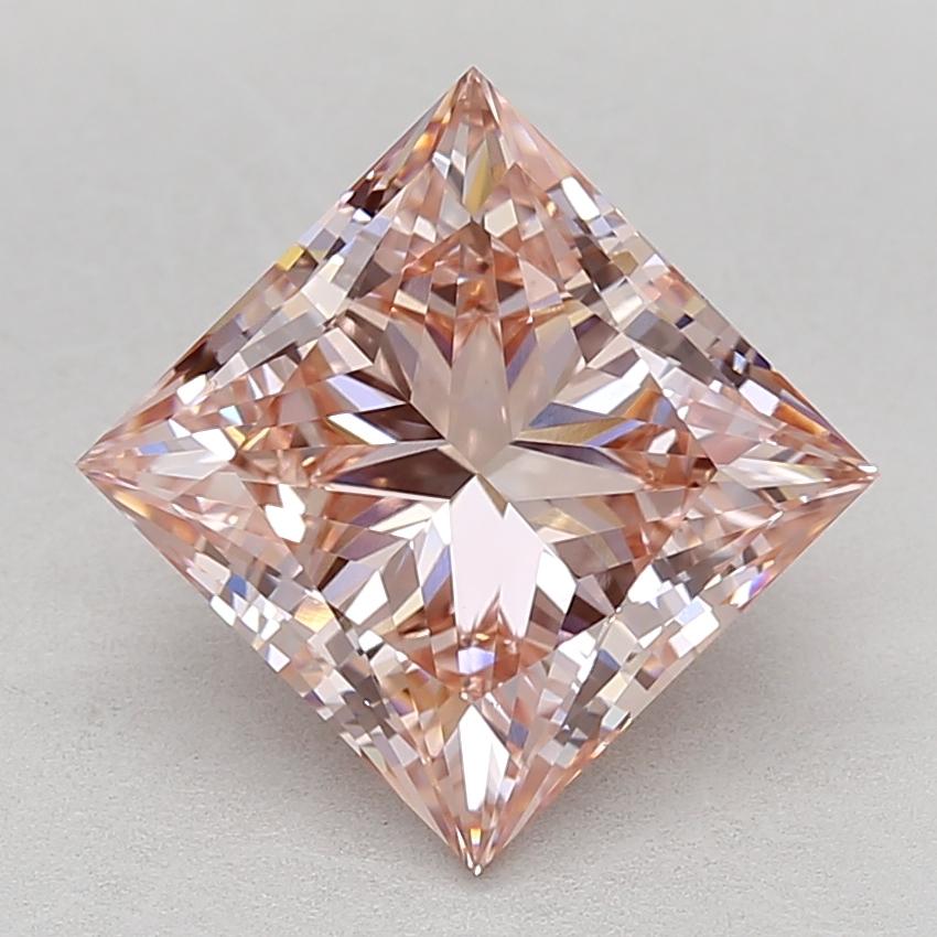 5.51 Ct. Fancy Vivid Pink Princess Lab Grown Diamond