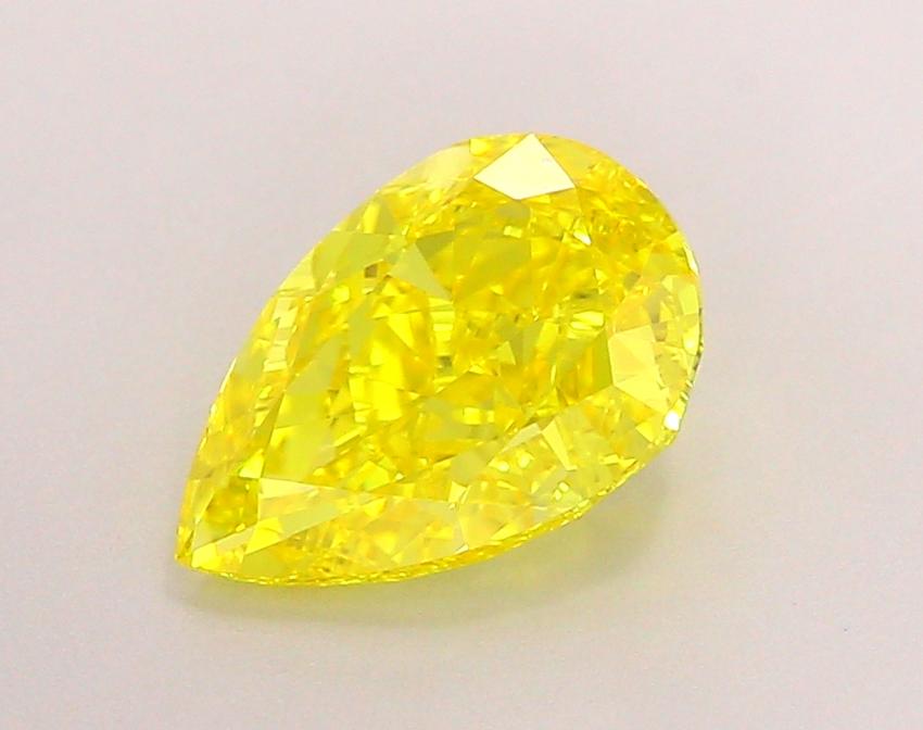 2.04 Ct. Fancy Vivid  Yellow Pear Lab Grown Diamond