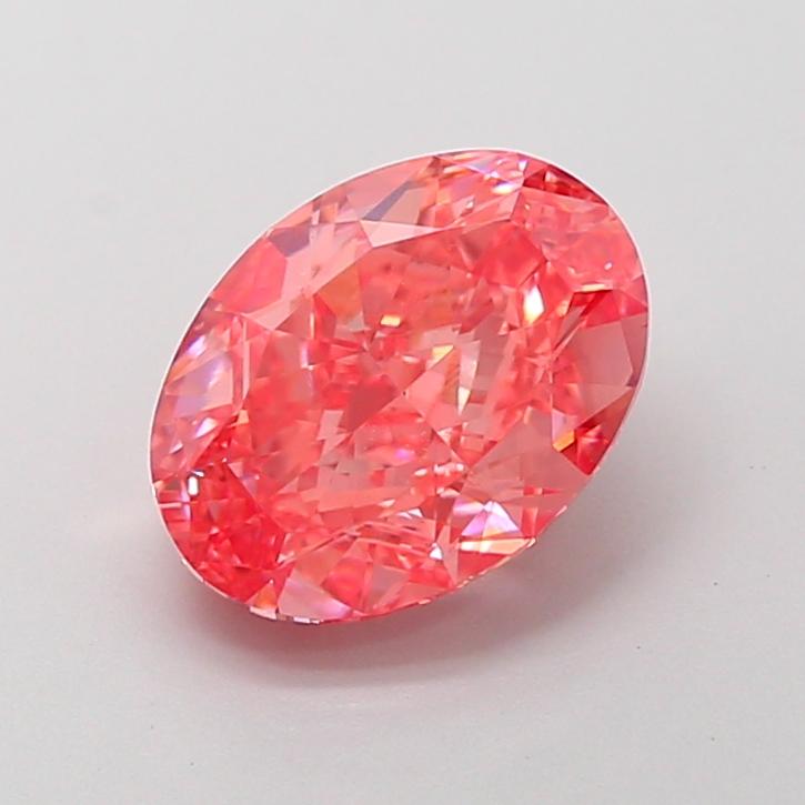 2.41 Ct. Fancy Vivid  Pink Oval Lab Grown Diamond