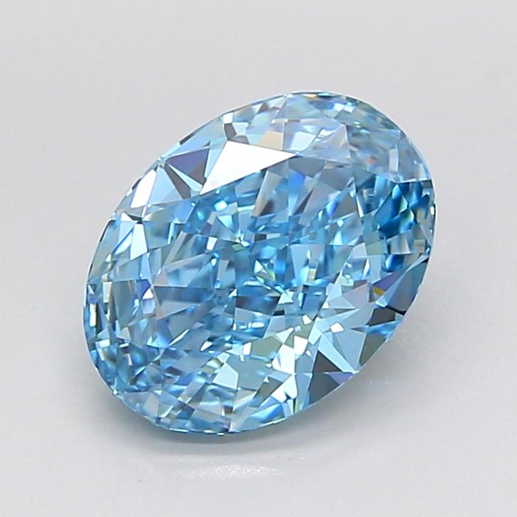 2.56 Ct. Fancy Vivid Blue Oval Lab Grown Diamond