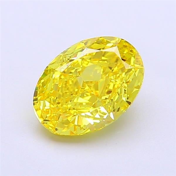 1.36 Ct. Fancy Intense  Yellow Oval Lab Grown Diamond