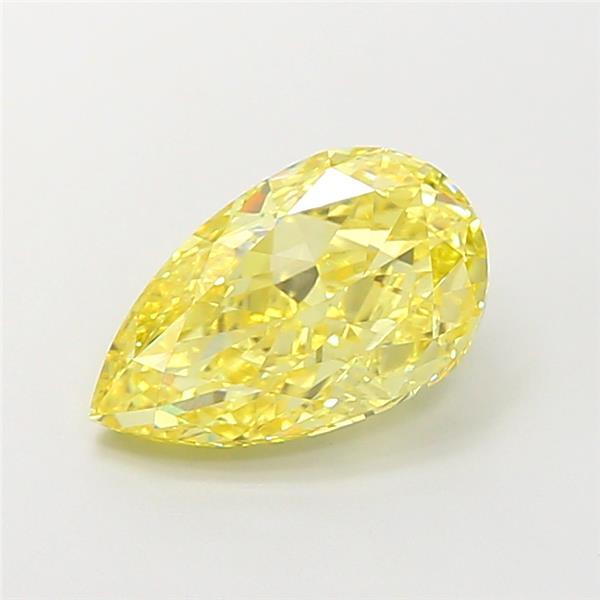 3.08 Ct. Fancy Intense  Yellow Pear Lab Grown Diamond