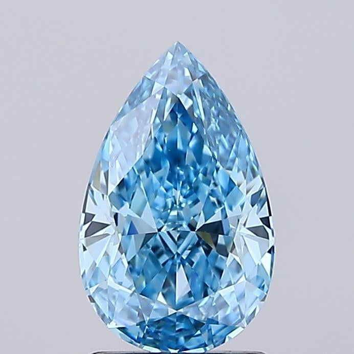 1.30 Ct. Fancy Vivid  Blue Pear Lab Grown Diamond