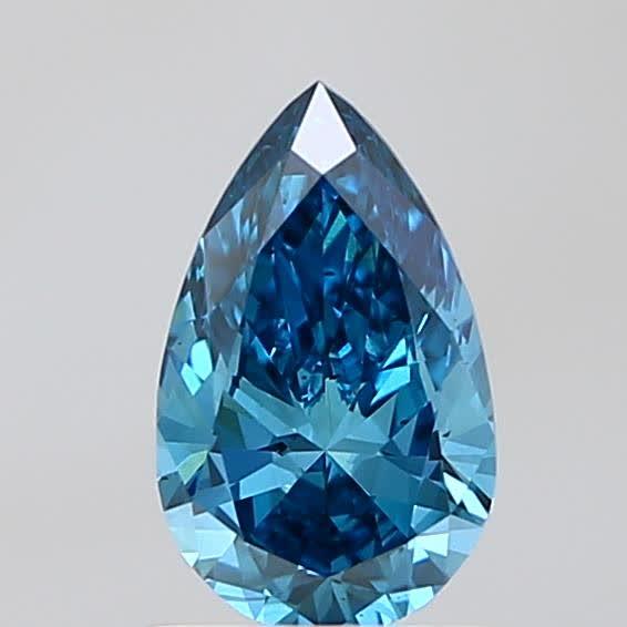 1.00 Ct. Fancy Vivid Blue Pear Lab Grown Diamond