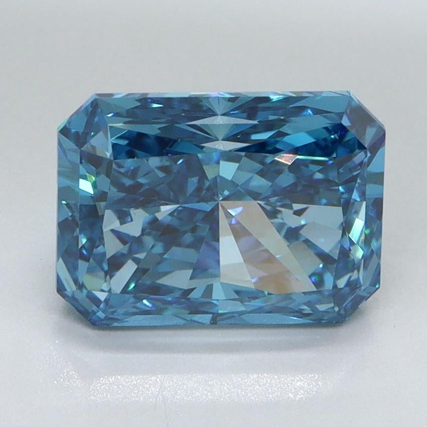 3.05 Ct. Fancy Vivid Blue Radiant Lab Grown Diamond