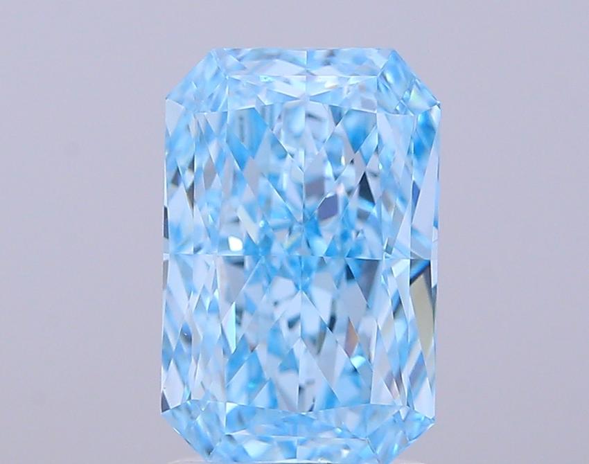 3.02 Ct. Fancy Vivid  Blue Radiant Lab Grown Diamond