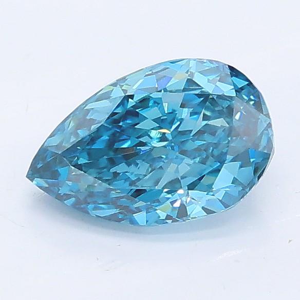 1.01 Ct. Fancy Vivid Blue Pear Lab Grown Diamond