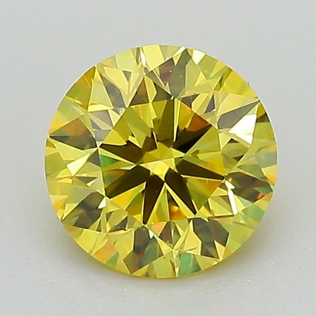 1.19 Ct. Fancy Vivid Yellow Round Lab Grown Diamond