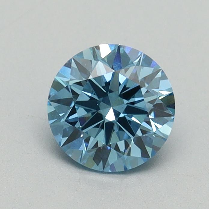 0.71 Ct. Fancy Vivid Blue Round Lab Grown Diamond