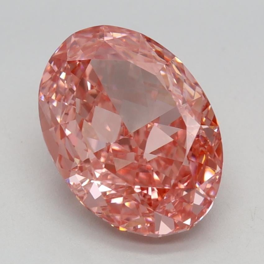 2.79 Ct. Fancy Vivid Pink Oval Lab Grown Diamond
