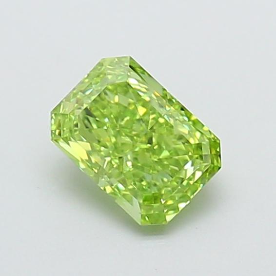 1.10 Ct. Fancy Vivid Green Radiant Lab Grown Diamond