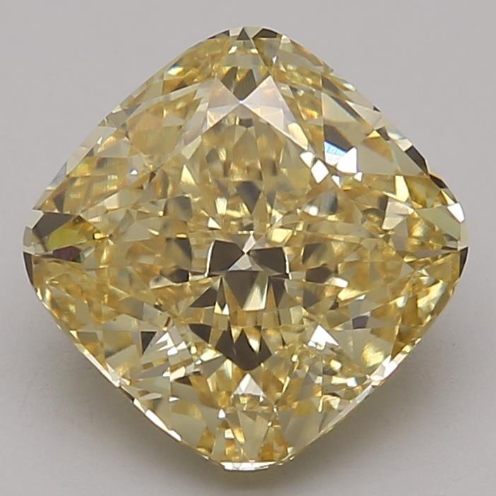 3.36 Ct. Fancy Intense Yellow Cushion Lab Grown Diamond