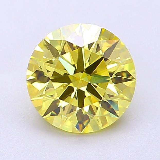 1.51 Ct. Fancy Intense  Yellow Round Lab Grown Diamond