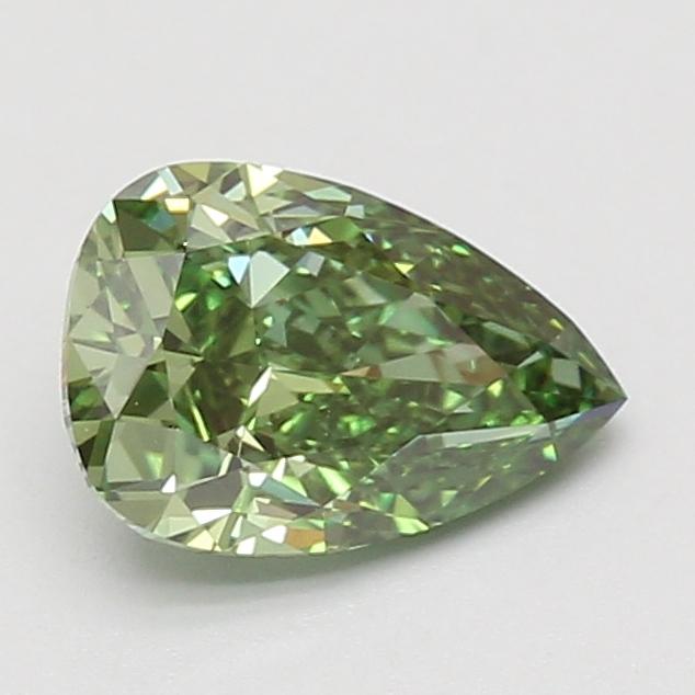 1.53 Ct. Fancy Vivid Green Pear Lab Grown Diamond
