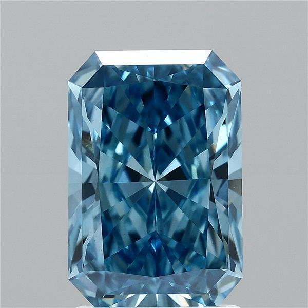2.03 Ct. Fancy Vivid Blue Radiant Lab Grown Diamond