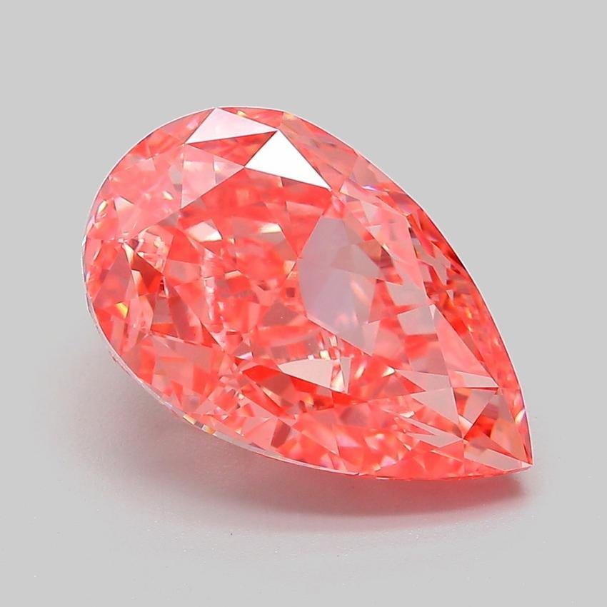 5.50 Ct. Fancy Vivid Pink Pear Lab Grown Diamond