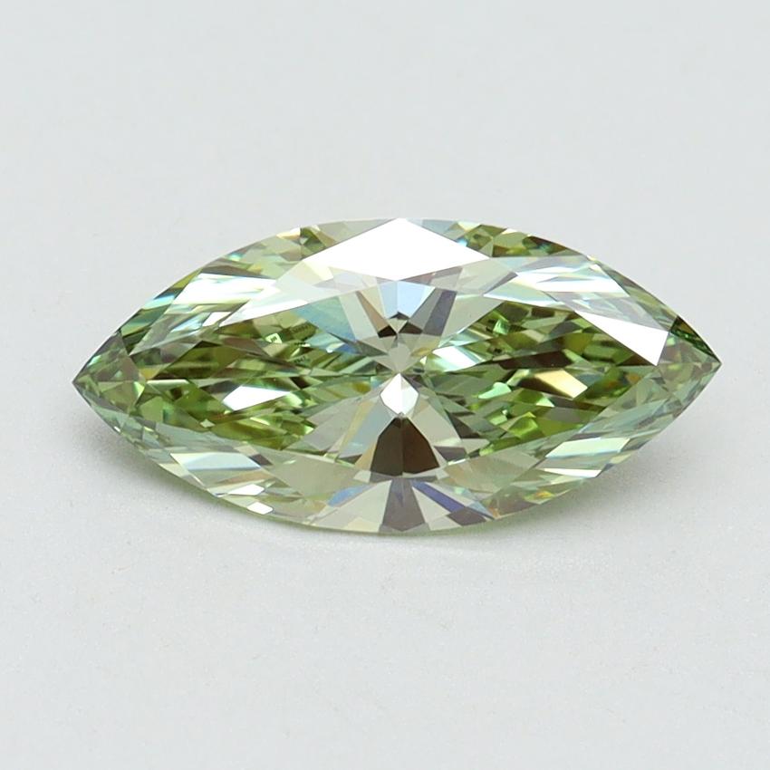 1.08 Ct. Fancy Vivid Green Marquise Lab Grown Diamond
