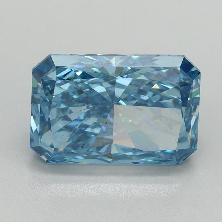 3.07 Ct. Fancy Vivid Blue Radiant Lab Grown Diamond