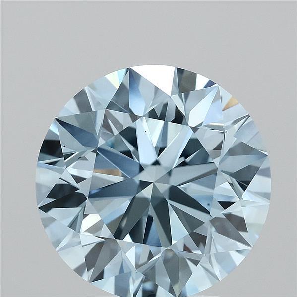 3.51 Ct. Fancy Vivid  Blue Round Lab Grown Diamond