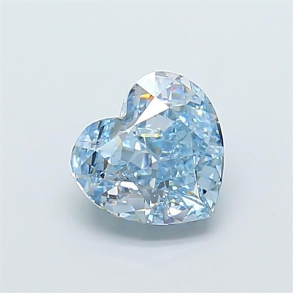 1.08 Ct. Fancy Vivid Blue Heart Lab Grown Diamond