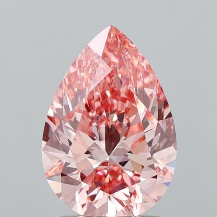 1.73 Ct. Fancy Vivid  Pink Pear Lab Grown Diamond