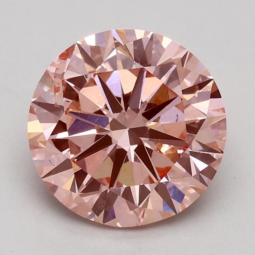 2.00 Ct. Fancy Intense Pink Round Lab Grown Diamond