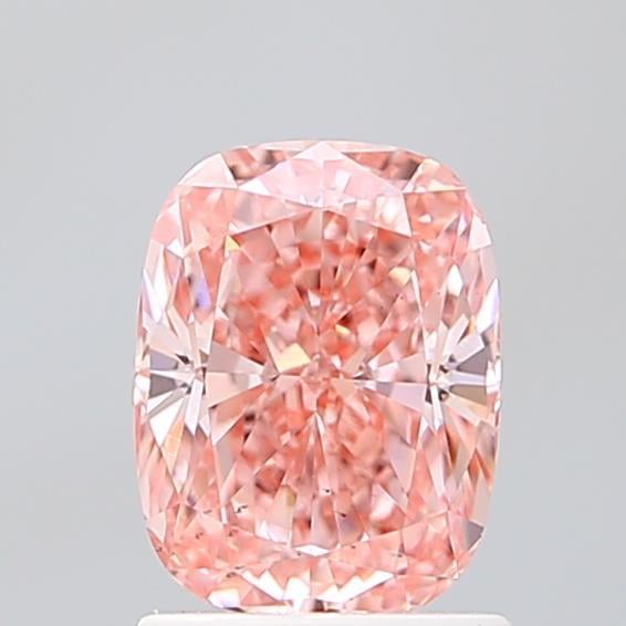 1.52 Ct. Fancy Vivid  Pink Cushion Lab Grown Diamond