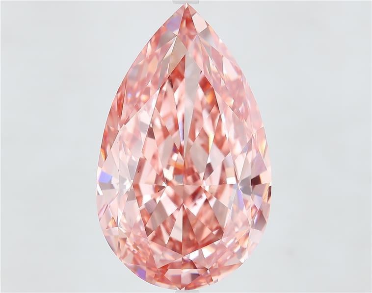 20.10 Ct. Fancy Vivid  Pink Pear Lab Grown Diamond