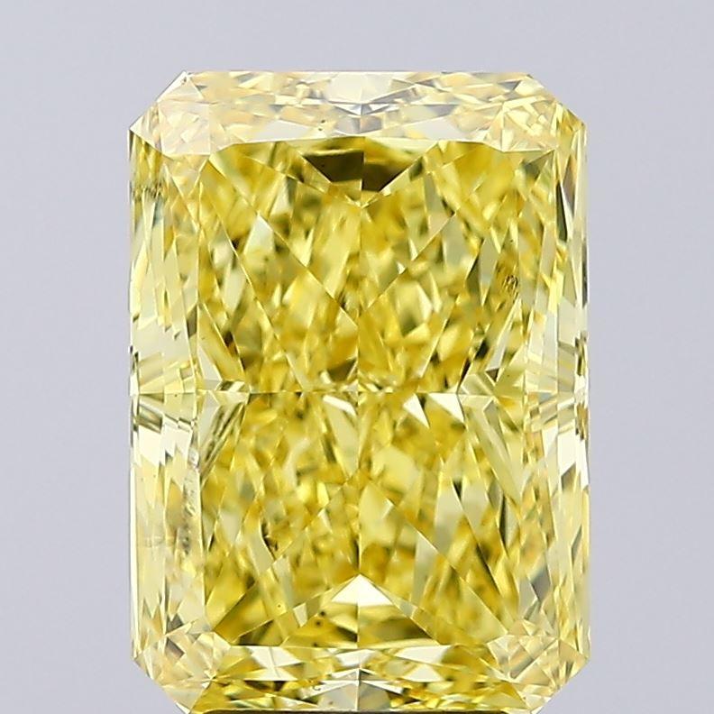 4.57 Ct. Fancy Vivid  Yellow Radiant Lab Grown Diamond