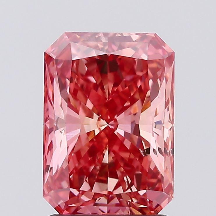 1.61 Ct. Fancy Vivid Pink Radiant Lab Grown Diamond