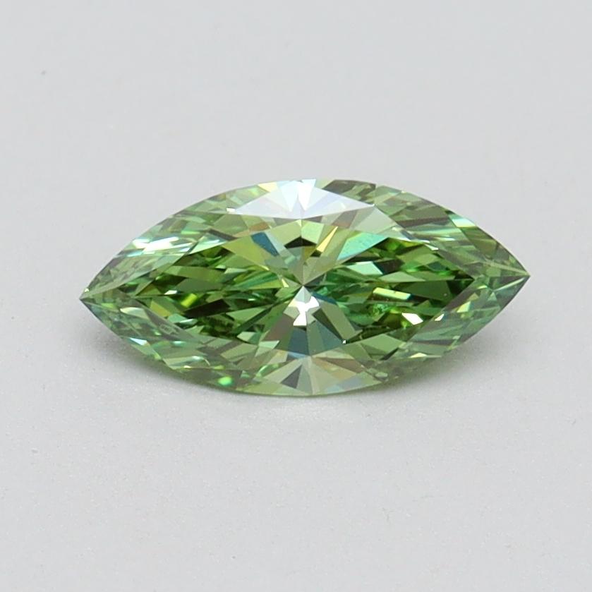 0.52 Ct. Fancy Vivid Green Marquise Lab Grown Diamond