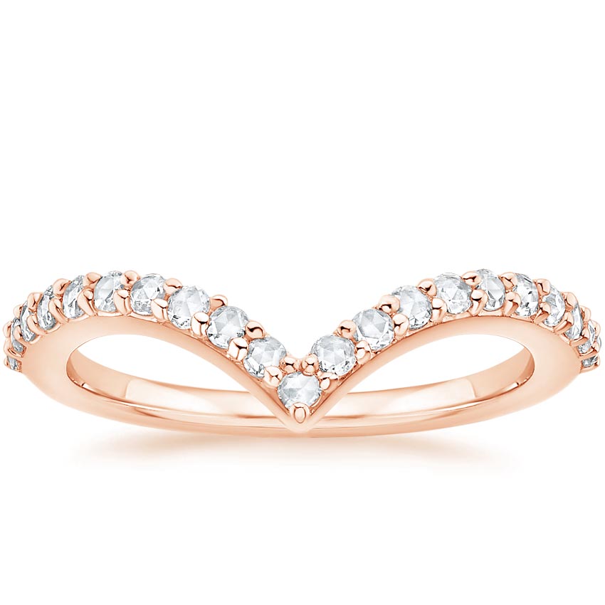 Rose Gold Elongated Luxe Flair Rose Cut Diamond Ring