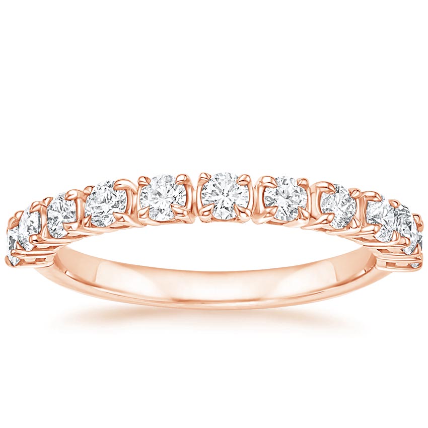 14K Rose Gold Jade Trau Cella Diamond Ring, large top view
