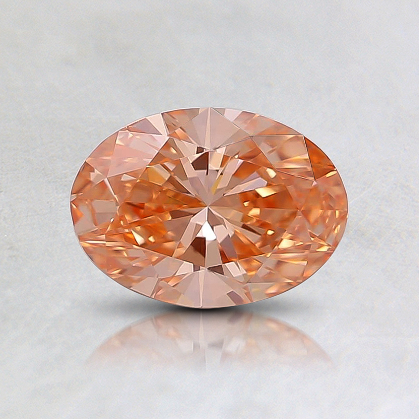 0.65 Ct. Fancy Pinkish Orange Oval Lab Grown Diamond