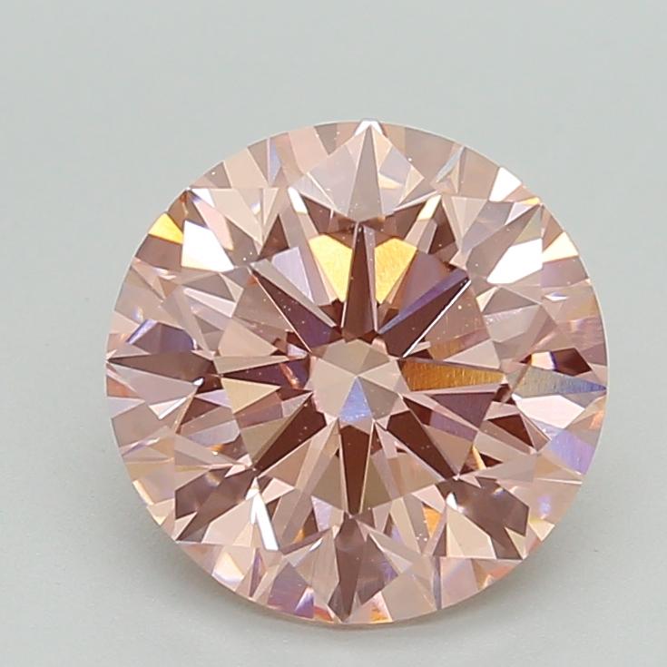 2.91 Ct. Fancy Intense Pink Round Lab Grown Diamond