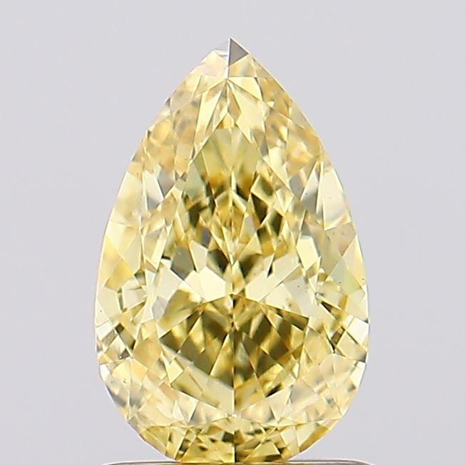 1.27 Ct. Fancy Vivid Yellow Pear Lab Grown Diamond