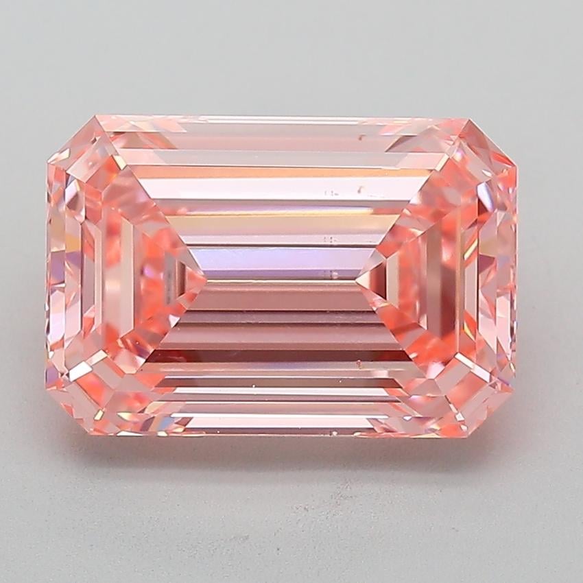 5.09 Ct. Fancy Vivid Pink Emerald Lab Grown Diamond