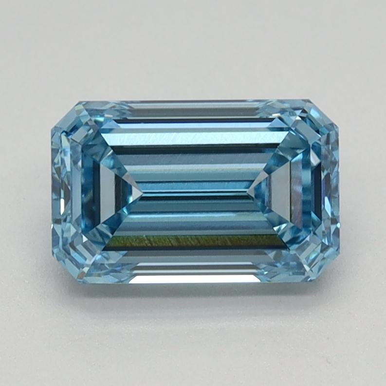 1.10 Ct. Fancy Intense Blue Emerald Lab Grown Diamond