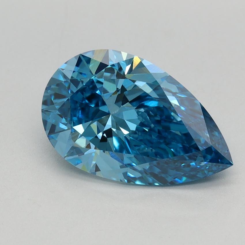 1.81 Ct. Fancy Vivid Blue Pear Lab Grown Diamond