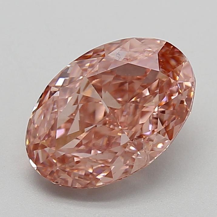 2.50 Ct. Fancy Vivid Brownish Pink Oval Lab Grown Diamond