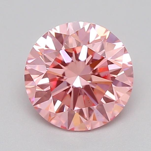 0.56 Ct. Fancy Vivid  Pink Round Lab Grown Diamond