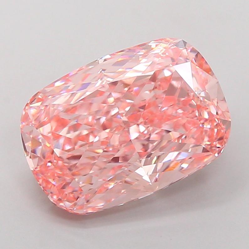 5.04 Ct. Fancy Vivid Pink Cushion Lab Grown Diamond