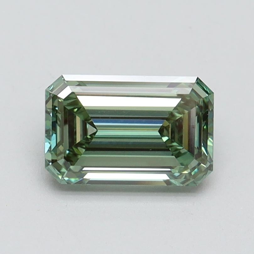 1.03 Ct. Fancy Vivid Pacific Green Emerald Lab Grown Diamond