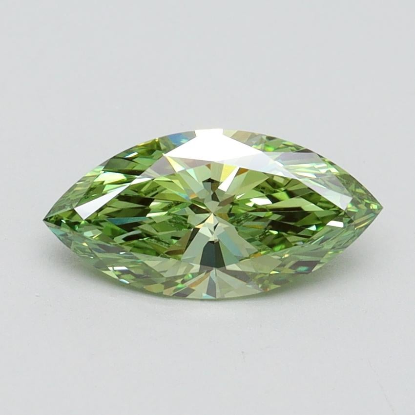 1.08 Ct. Fancy Vivid Green Marquise Lab Grown Diamond