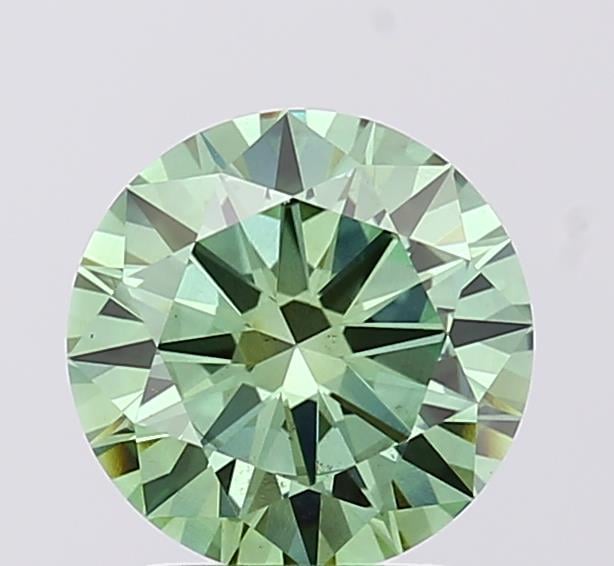 1.90 Ct. Fancy Vivid  Green Round Lab Grown Diamond