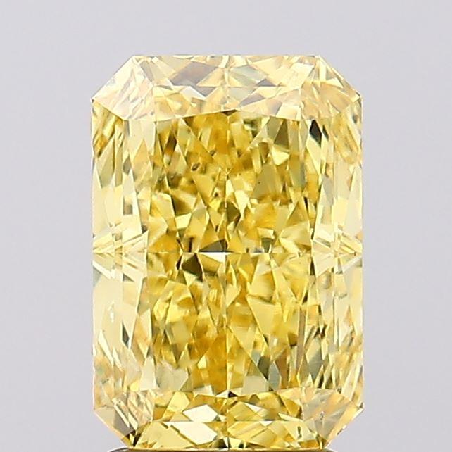 2.85 Ct. Fancy Vivid  Yellow Radiant Lab Grown Diamond