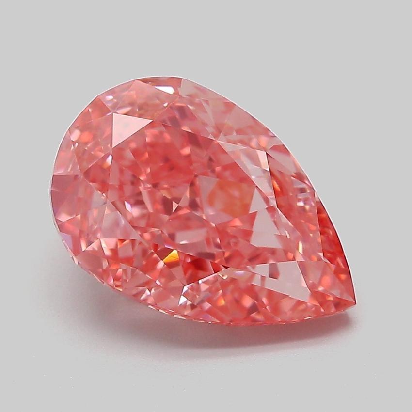 4.07 Ct. Fancy Vivid Pink Pear Lab Grown Diamond