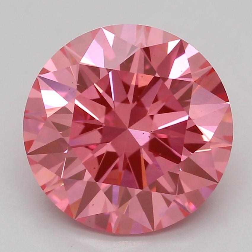 2.04 Ct. Fancy Vivid Pink Round Lab Grown Diamond